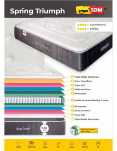 Colchón SPRING TRIUMPH SDM, 200 x 190 cms