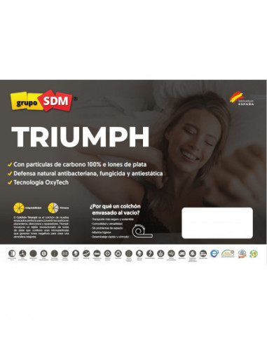 Colchón SPRING TRIUMPH SDM, 200 x 190 cms