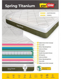 Colchón SPRING TITANIUM SDM, 120 x 200 cms