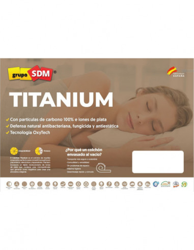 Colchón SPRING TITANIUM SDM, 150 x 190 cms