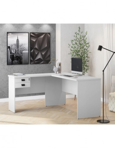 Mesa auxiliar ECO, bilaminado color platino, 90...