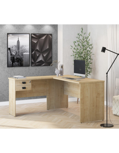 Mesa auxiliar ECO, bilaminado color natura, 90 x 40 cms