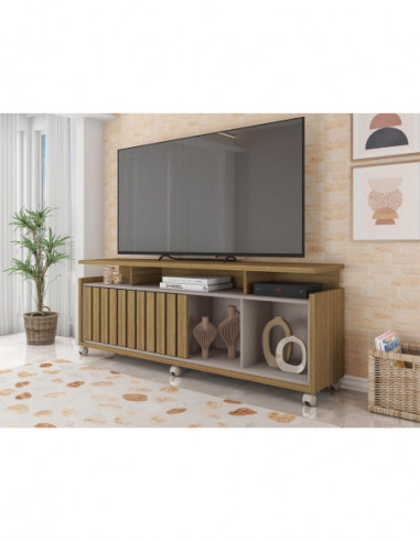 Mueble TV OASIS, miel y cacao, 160 cms.
