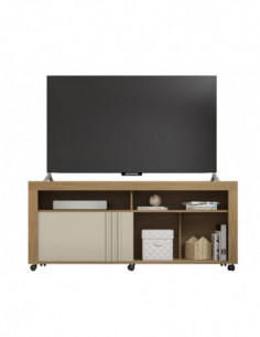 Mueble TV NEW JOY, buriti y blanco roto, 160 cms. 2