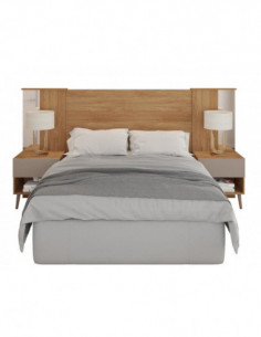 Cabecero REFLEX, extensible, 2 mesillas de noche, MDP...