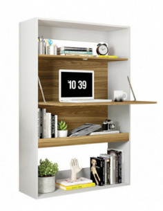 Armario SPAIN, multiusos, alto, MDP blanco y miel,... 2