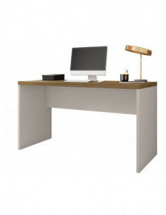 Mesa de oficina STUDIO 136, bilaminado miel y cacao, 136...