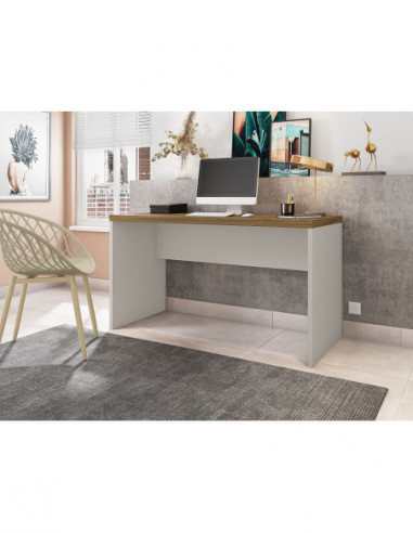 Mesa de oficina STUDIO 136, bilaminado miel y...