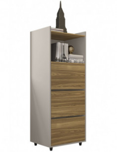 Archivador STUDIO, 3 gavetas, bilaminado miel y cacao 2