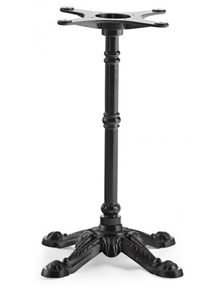 Base de mesa BRISTOL NEW, fundición, 4 pies, negra, altura 72 cms