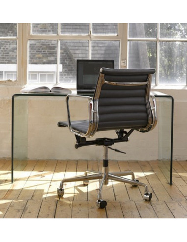 Mesa APOLO (SU), cristal curvado transparente,...