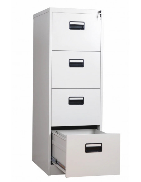 Archivador metálico OLIMPO, 4 cajones, gris ral 7035