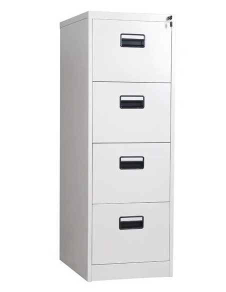 Archivador metálico OLIMPO, 4 cajones, gris ral 7035