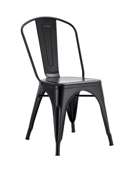 Silla TOL EK LIMITED, acero, negra