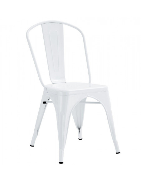 Silla TOL EK LIMITED, acero, blanca
