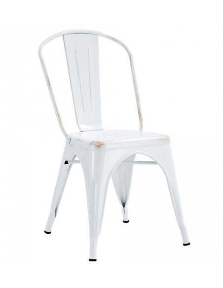 Silla TOL EK VINTAGE, acero, blanco