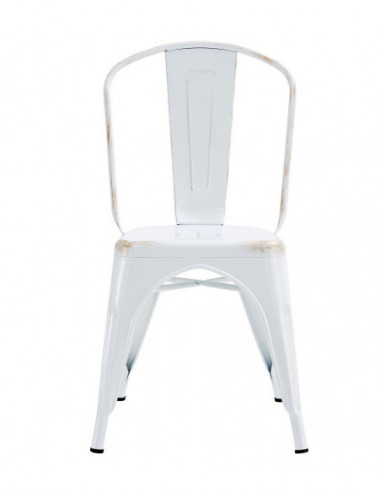 Silla TOL EK VINTAGE, acero, blanco