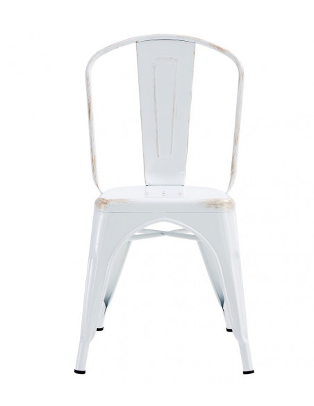 Silla TOL EK VINTAGE, acero, blanco