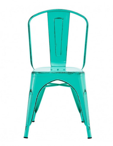 Silla TOL EK VINTAGE, acero, verde agua