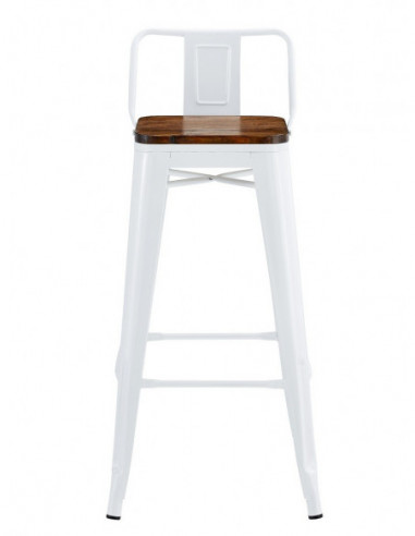 Taburete TOL R1 EK WOOD, acero, blanco, asiento...