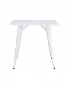 Mesa TOL EK LIMITED, acero, blanca, 80x80 cms 2