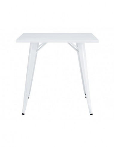 Mesa TOL EK LIMITED, acero, blanca, 80x80 cms