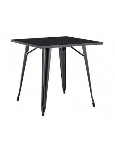 Mesa TOL EK LIMITED, acero, negra, 80x80 cms
