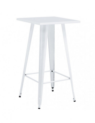 Mesa TOL EK LIMITED, alta, acero, blanca, 60x60...