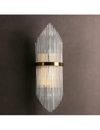 Aplique DOLHAN, metal dorado, cristal