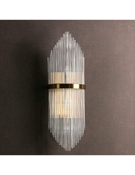 Aplique DOLHAN, metal dorado, cristal