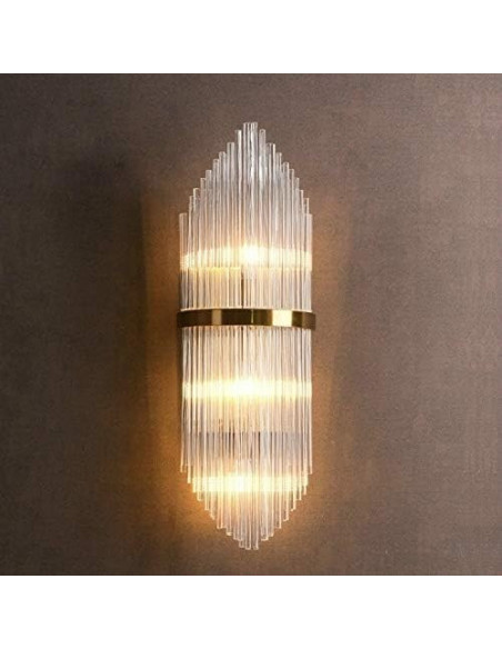 Aplique DOLHAN, metal dorado, cristal