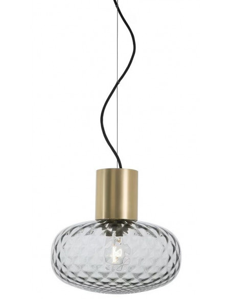 Lámpara GERA COH28, colgante, aluminio, dorada, cristal