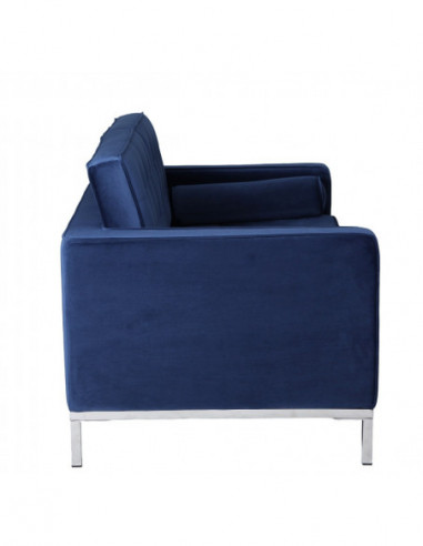 Sofá ARLES, 2 plazas, tejido velvet azul