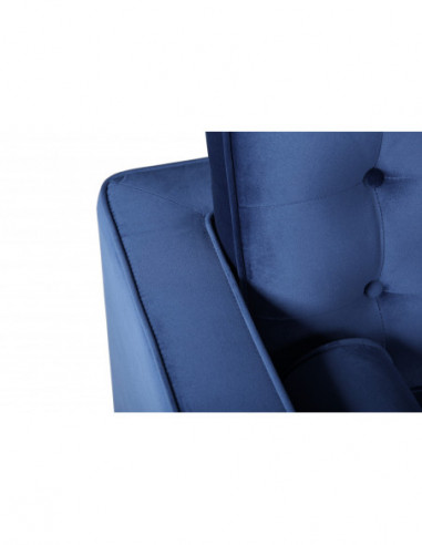 Sofá ARLES, 2 plazas, tejido velvet azul