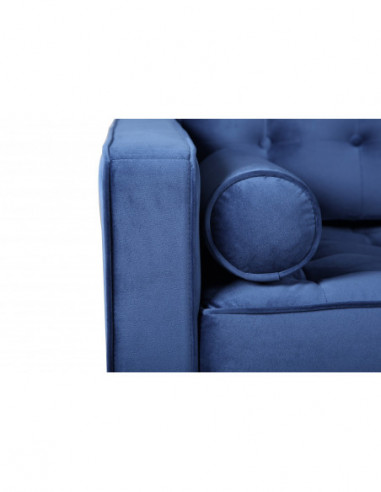 Sofá ARLES, 2 plazas, tejido velvet azul