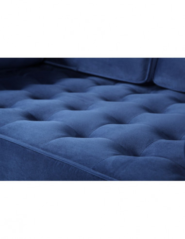 Sofá ARLES, 2 plazas, tejido velvet azul