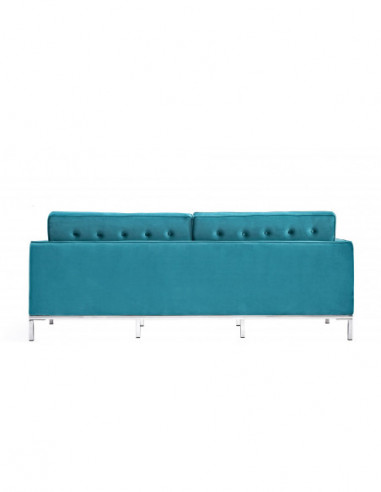 Sofá ARLES, 3 plazas, tejido velvet turquesa