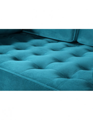 Sofá ARLES, 3 plazas, tejido velvet turquesa