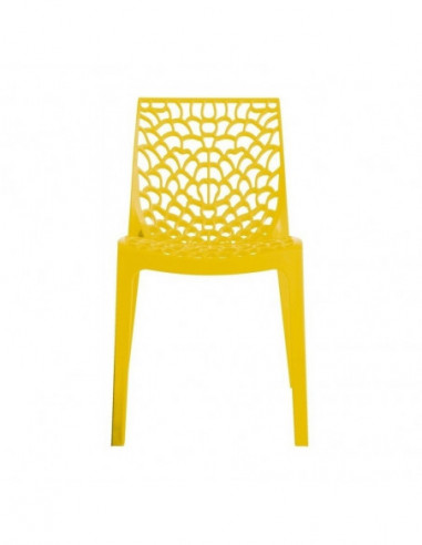 Silla CAPRICHO, polipropileno amarillo*
