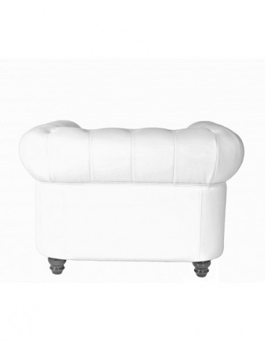 Sillón CHESTER NEW, similpiel blanca