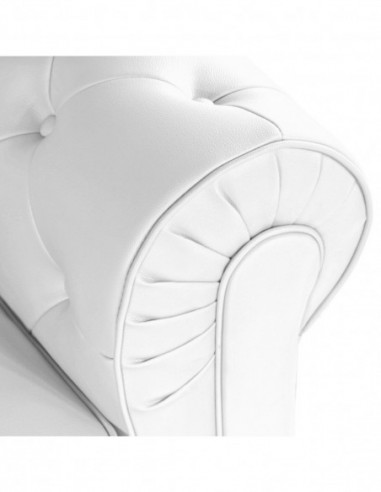 Sillón CHESTER NEW, similpiel blanca