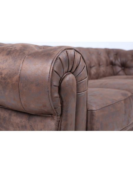 Sofá CHESTER NEW, 2 plazas, similpiel vintage
