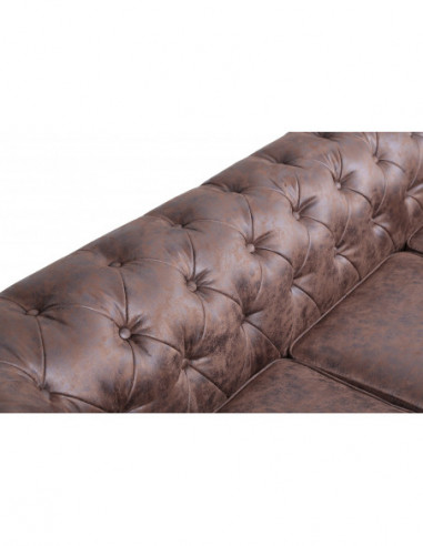 Sofá CHESTER NEW, 3 plazas, similpiel vintage