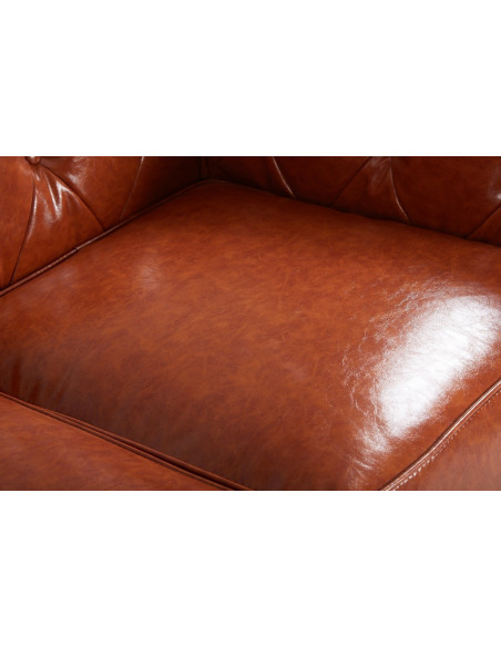 Sofá CHESTER NEW, 3 plazas, similpiel cuero vintage