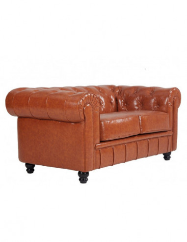 Sofá CHESTER NEW, 2 plazas, similpiel cuero...