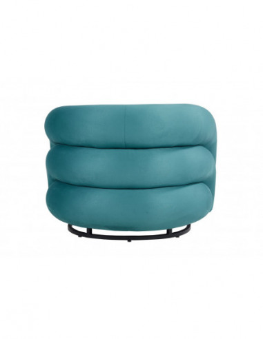 Sillón KARLOVY, tapizado velvet turquesa