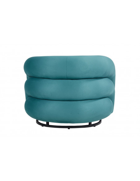 Sillón KARLOVY, tapizado velvet turquesa