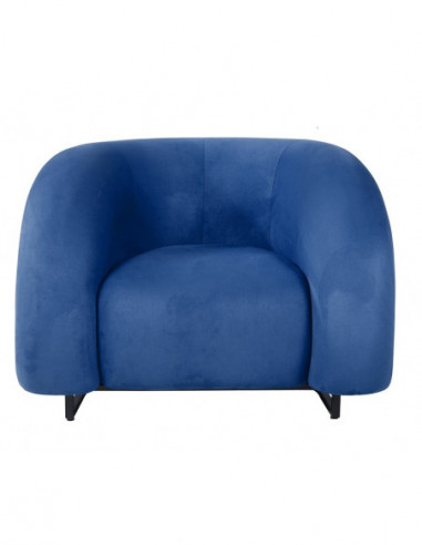 Sillón KARLOVY, tapizado velvet azul