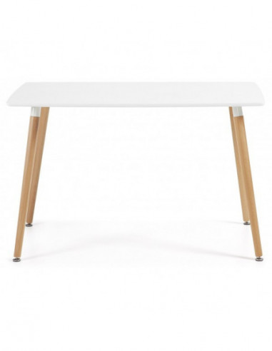 Mesa NURY, madera, tapa lacada blanca, 120 x 80 cms