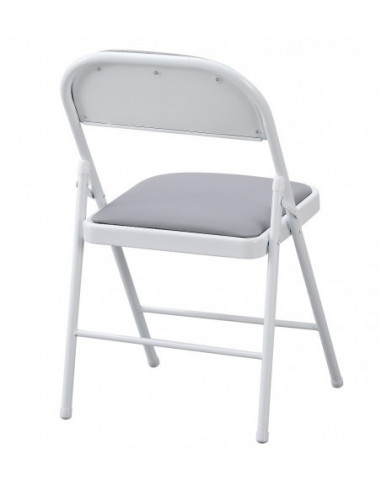 Silla SMART, plegable, metal, epoxi blanco,...